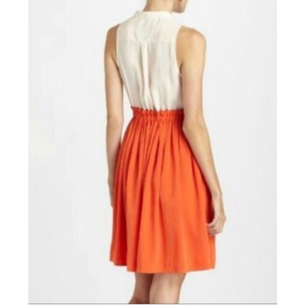 Women's Anthropologie Tank Dress Size 12 Orange and White - Picture 4 of 13